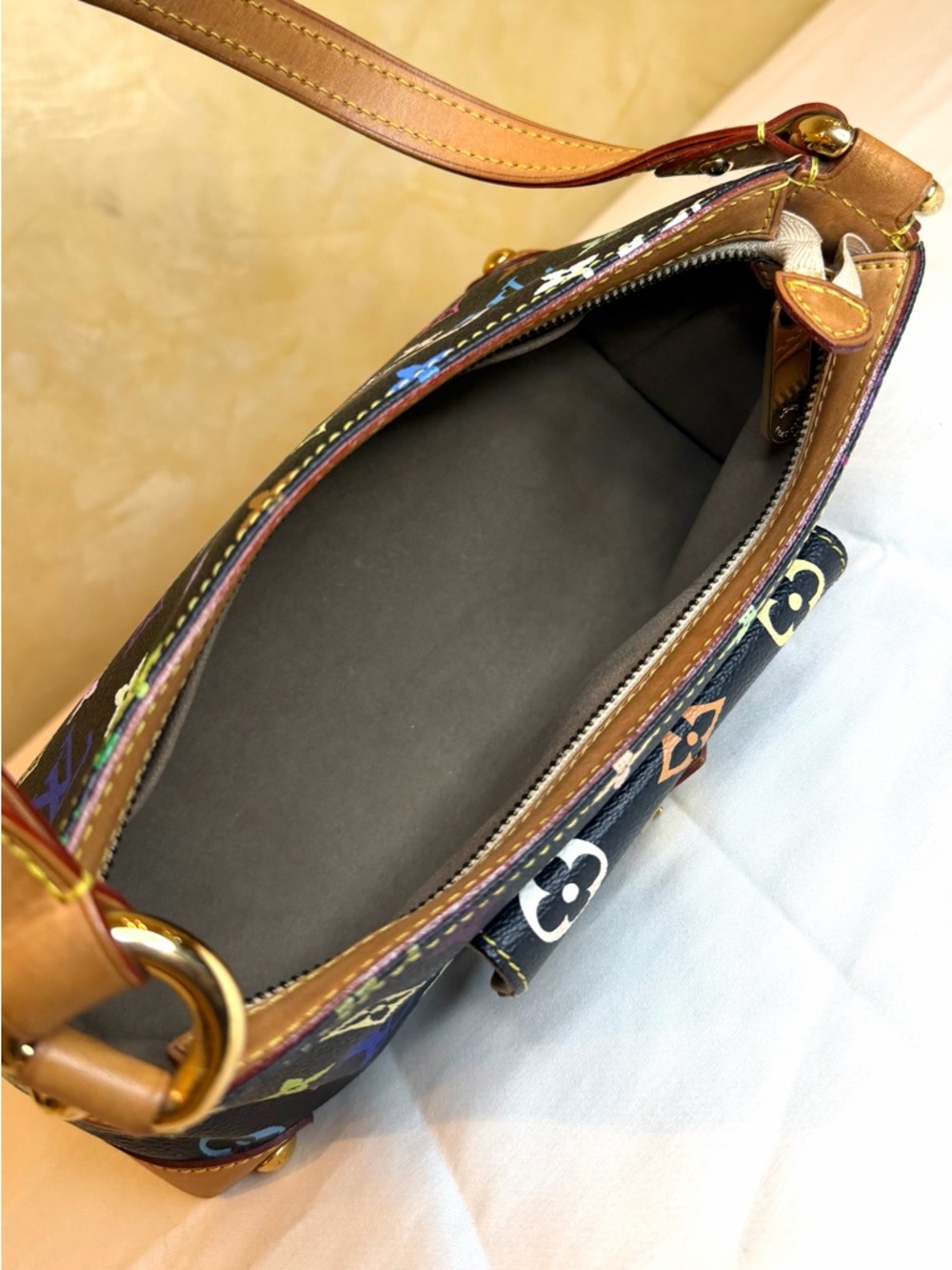 Louis Vuitton Multicolor Monogram Eliza Black Canvas Shoulder Bag - Picture 13 of 17